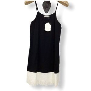 NWT Altar'd State Black Tunic Top with Lace Sz Small